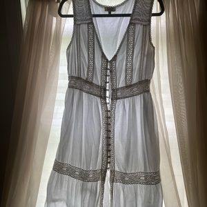 Embroidery white dress